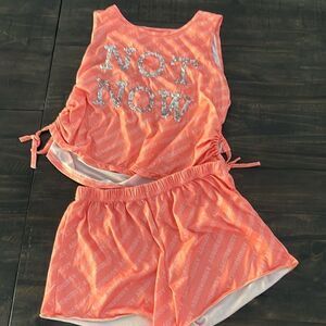 Peach pajamas 